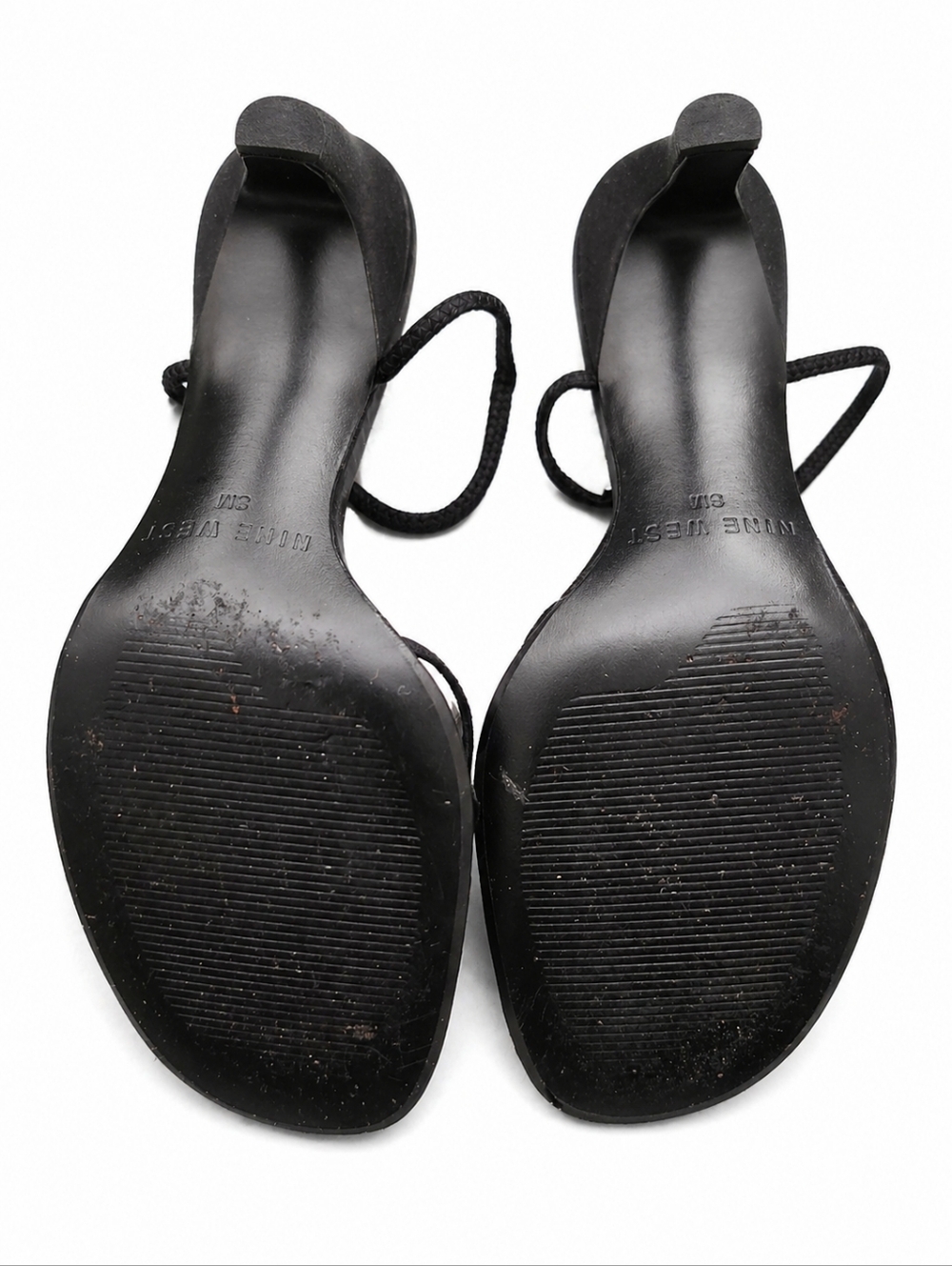 Nine West Black T-Strap Sandals Size 8 - Picture 4 of 8